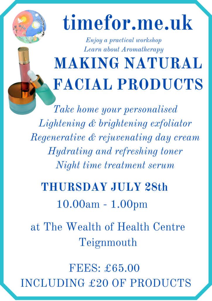 Natural Facial Products Retreat Healing Meditation workshops Devon